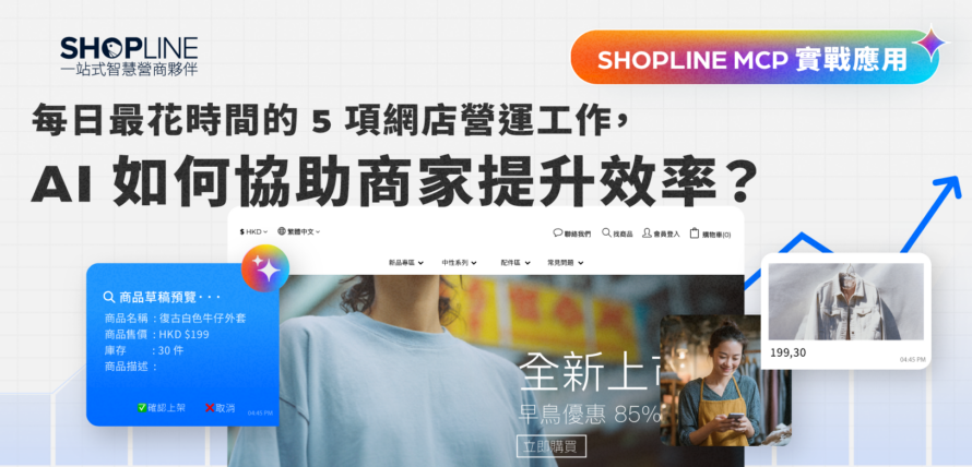 【SHOPLINE MCP 實戰應用】每日最花時間的 5 項網店營運工作，AI 如何協助商家提升效率？
